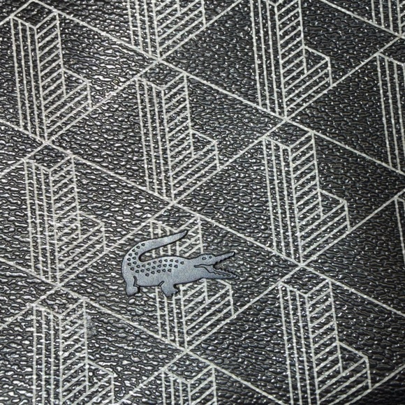 Lacoste Black and Gray Patterned Messenger Bag - Picture 4 of 6